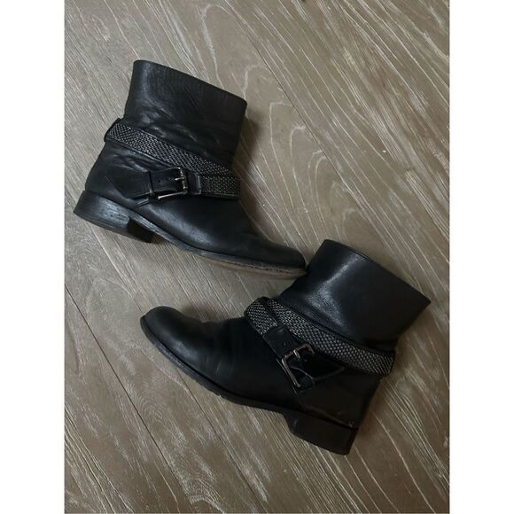 KORS Michael Kors motorcycle boots - sz 10/ black leather - Picture 1 of 8